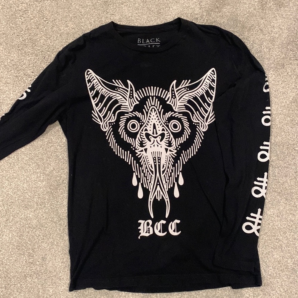 Black craft bat face long sleeve